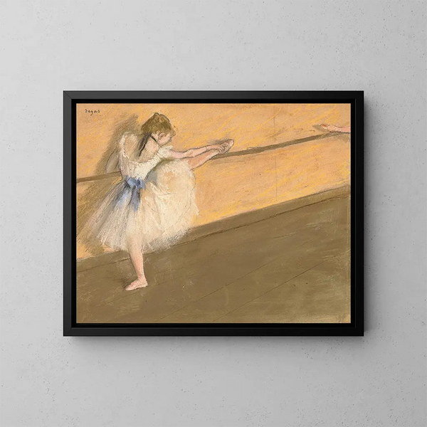 Danseuse à la barre - Edgar Degas — framed artwork on a wall