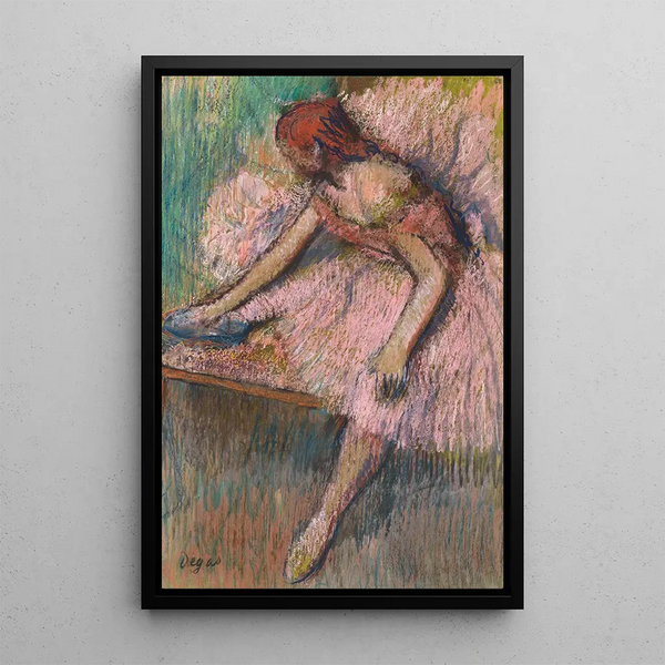 Danseuse rose - Edgar Degas — framed artwork on a wall