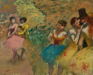 Dancers behind the scenes at the opera - Edgar Degas — artwork view