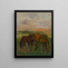 Two Horses Grazing - Edgar Degas — framed artwork on a wall