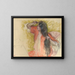 Woman in a Red Robe Styling Hair - Edgar Degas — framed artwork on a wall