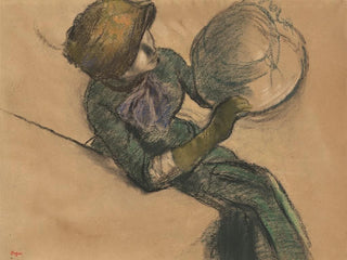 Woman with a Hat - Edgar Degas — artwork view