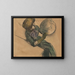 Woman with a Hat - Edgar Degas — framed artwork on a wall