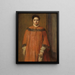 Girl in Red - Edgar Degas — framed artwork on a wall