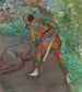 Harlequin Painting - Edgar Degas — artwork view