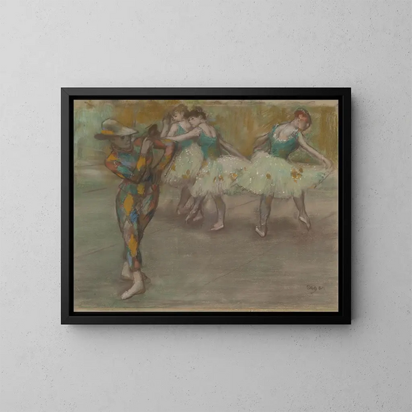 Danse d'Arlequin - Edgar Degas — framed artwork on a wall