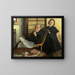 Henri Degas and his niece Lucie Degas, the artist's uncle and cousin - Edgar Degas — framed artwork on a wall