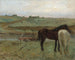 Horses in a Meadow - Edgar Degas — artwork view
