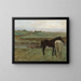 Horses in a Meadow - Edgar Degas — framed artwork on a wall
