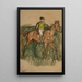 Jockey on horseback - Edgar Degas — framed artwork on a wall