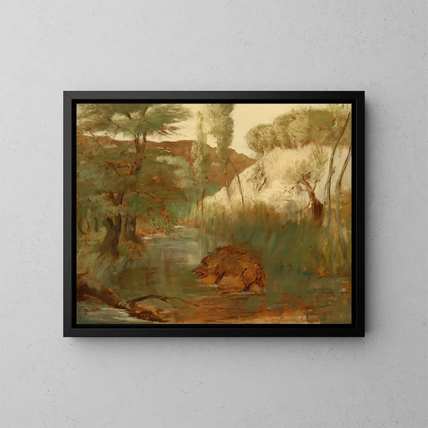 The Wild Boar - Edgar Degas — framed artwork on a wall