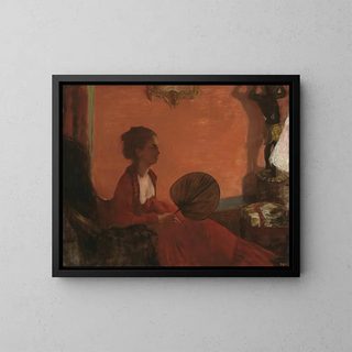 Madame Camus - Edgar Degas — framed artwork on a wall
