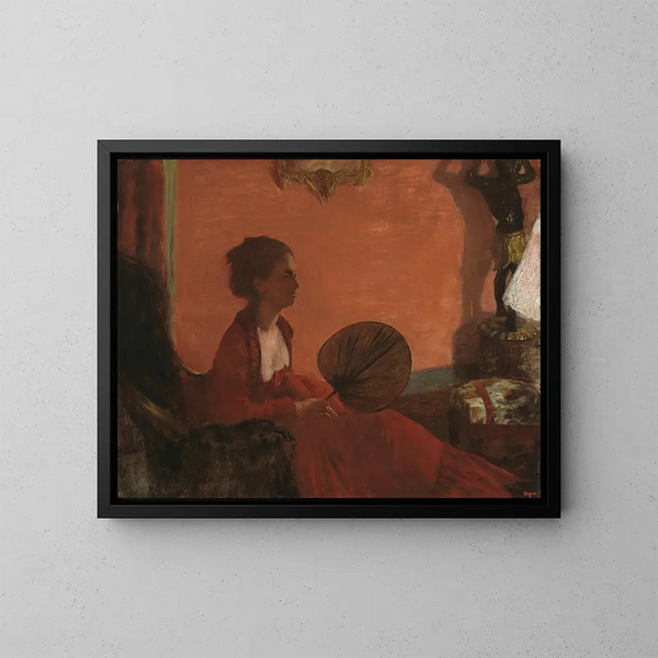 Madame Camus - Edgar Degas — framed artwork on a wall