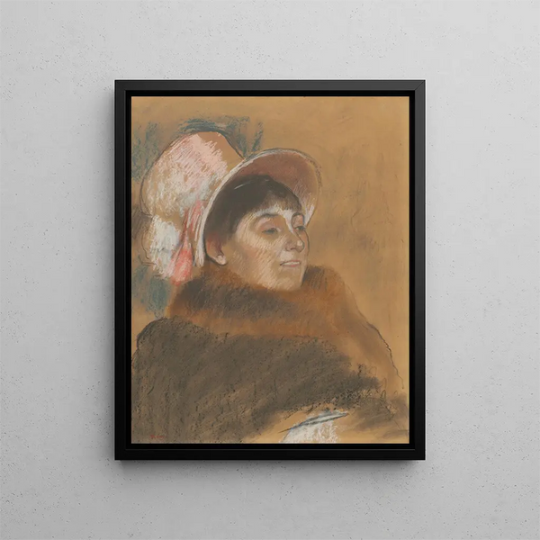 Madame Dietz-Monnin - Edgar Degas — framed artwork on a wall