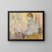 Madame Henri Rouart in an armchair in front of a small table with a Tanagra statuette - Edgar Degas — framed artwork on a wall