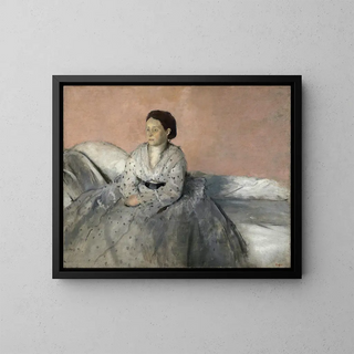 Madame Ren de Gas - Edgar Degas — framed artwork on a wall