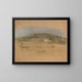 Houses at the foot of a cliff - Edgar Degas — framed artwork on a wall
