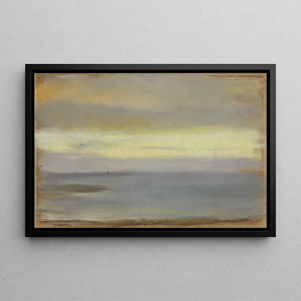 Marine painting, sunset - Edgar Degas — framed artwork on a wall