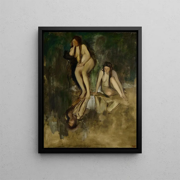 Mlle Fiocre in the ballet La Source Mademoiselle Fiocre in the ballet La Source - Edgar Degas — framed artwork on a wall