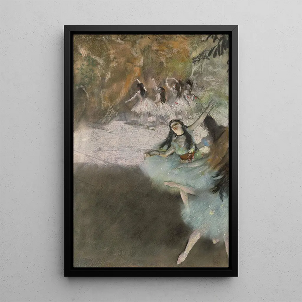 On the Stage - Edgar Degas — framed artwork on a wall