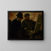 Paul Lafond and Alphonse Cherfils examining a painting - Edgar Degas — framed artwork on a wall