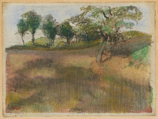 Champ labouré bordé d'arbres - Edgar Degas — artwork view