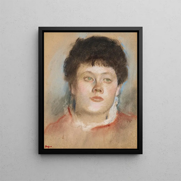 Portrait of a Woman - Edgar Degas — framed artwork on a wall