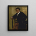 Portrait of a seated man - Edgar Degas — framed artwork on a wall