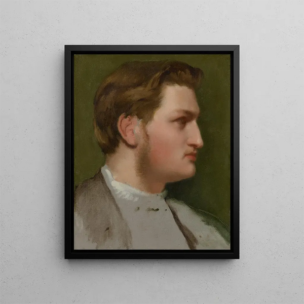 Portrait of Paul Valpinçon - Edgar Degas — framed artwork on a wall