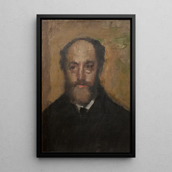 Portrait of the art critic DurandGrville - Edgar Degas — framed artwork on a wall