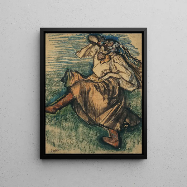 Russian Dancer Painting - Edgar Degas — framed artwork on a wall