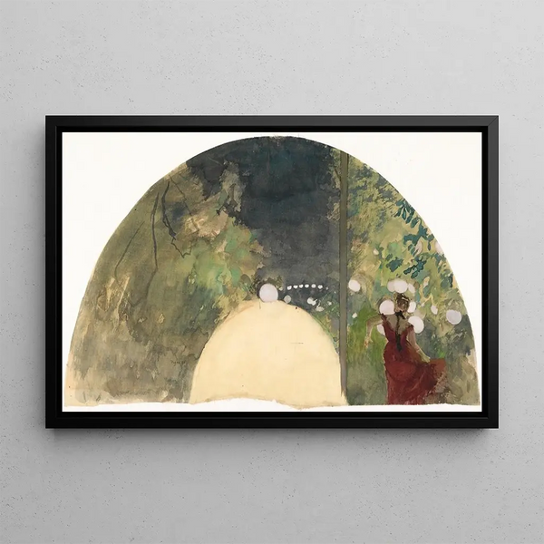 Singer in a Parisian café-garden - Edgar Degas — framed artwork on a wall