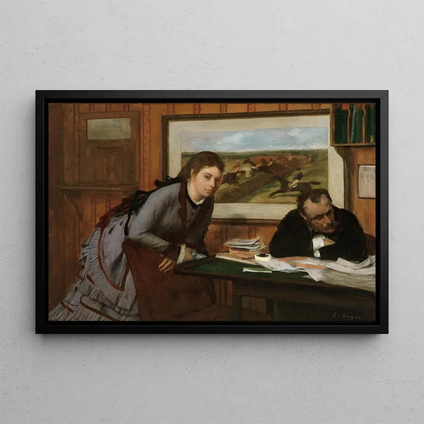 Boudeur Painting - Edgar Degas — framed artwork on a wall