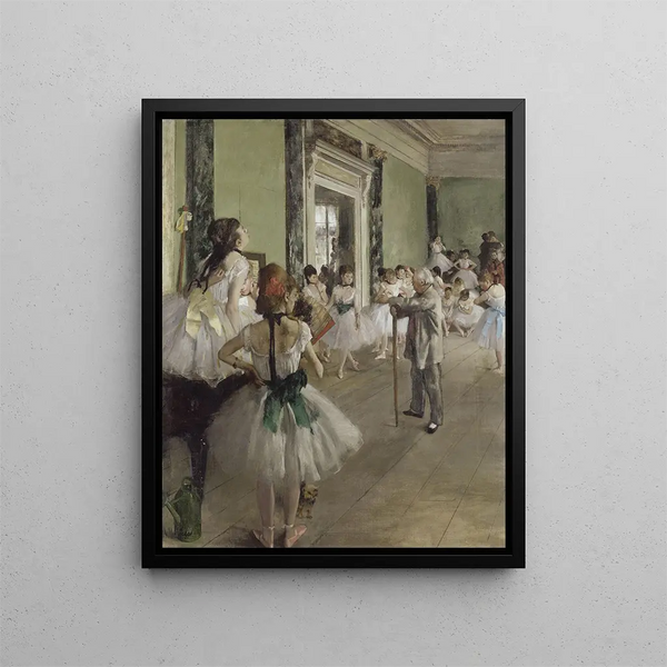 The ballet class - Edgar Degas — framed artwork on a wall