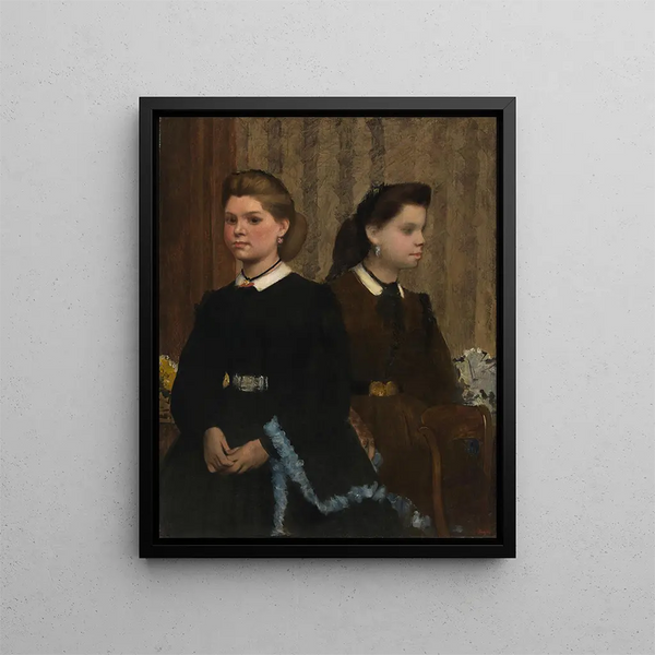 Les sœurs Bellelli Giovanna et Giuliana Bellelli - Edgar Degas — framed artwork on a wall