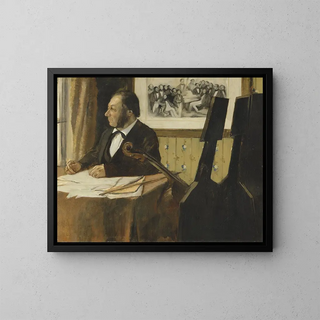 The Cellist Pilet - Edgar Degas — framed artwork on a wall
