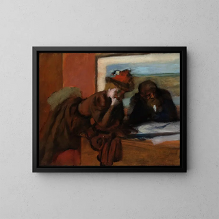 La Conversation - Edgar Degas — framed artwork on a wall