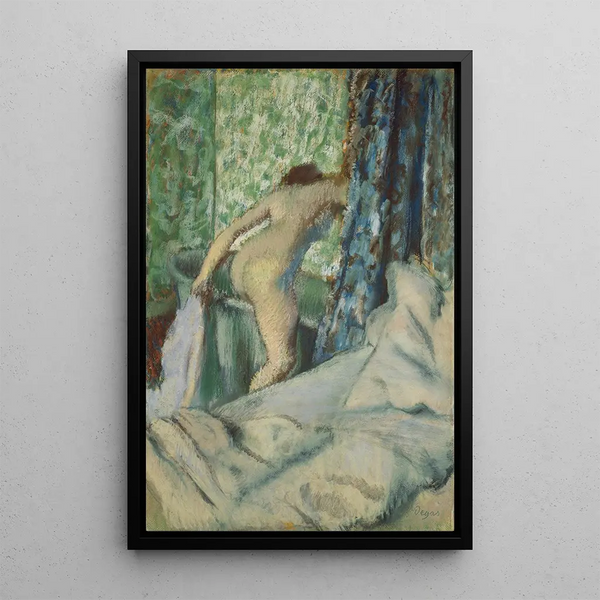 The Morning Bath - Edgar Degas — framed artwork on a wall