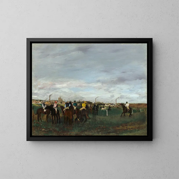 Les Courses - Edgar Degas — framed artwork on a wall