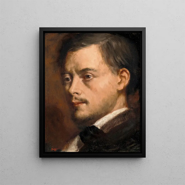 Head of a Man - Edgar Degas — framed artwork on a wall