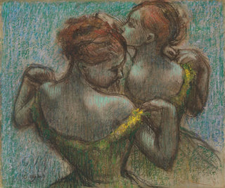 Two Busting Dancers - Edgar Degas — artwork view