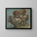 Two Busting Dancers - Edgar Degas — framed artwork on a wall