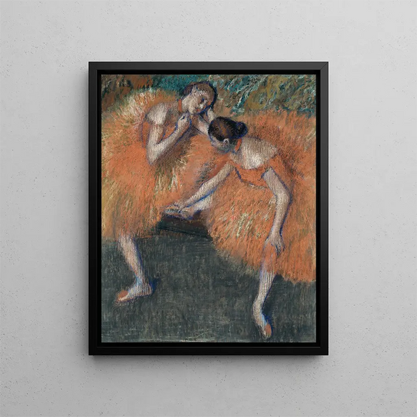Two Dancers - Edgar Degas — framed artwork on a wall