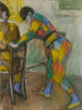 Two Harlequins - Edgar Degas — artwork view