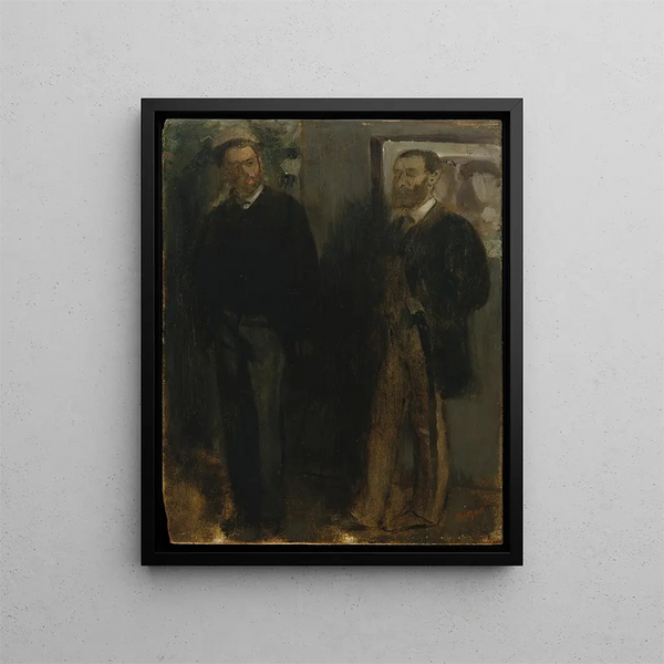 Two Men - Edgar Degas — framed artwork on a wall