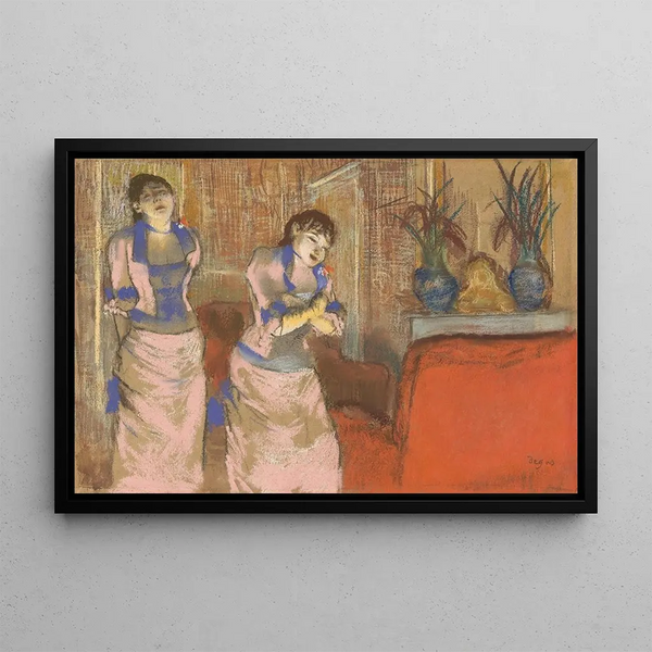 Two Women - Edgar Degas — framed artwork on a wall