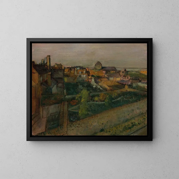 View of Saint-Valery-sur-Somme - Edgar Degas — framed artwork on a wall