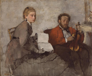 Violinist and Young Woman - Edgar Degas — artwork view