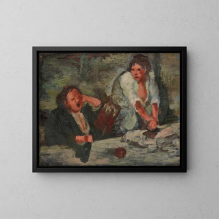 Women Doing Laundry - Edgar Degas — framed artwork on a wall