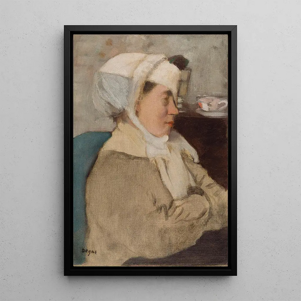 Woman with Bandage - Edgar Degas — framed artwork on a wall